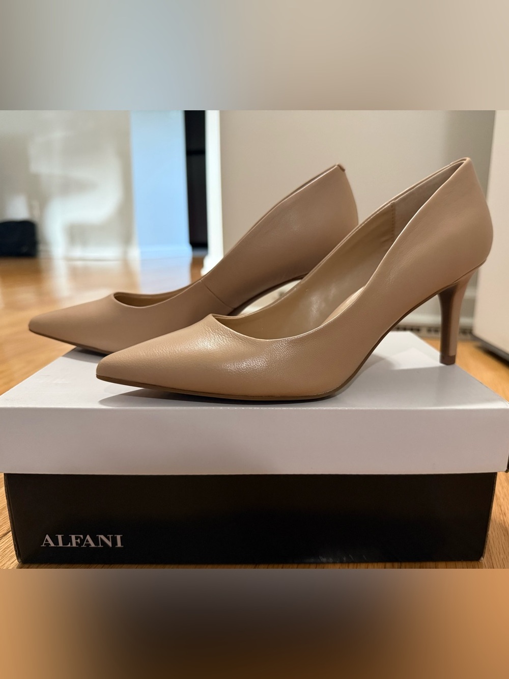 Alfani Nude-Taupe Pointed Toe Pump